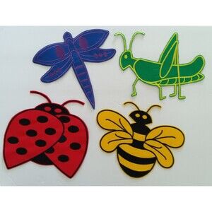 Children's Learning Educational Storyboard Bugs Fun Toys Large Stick on Back